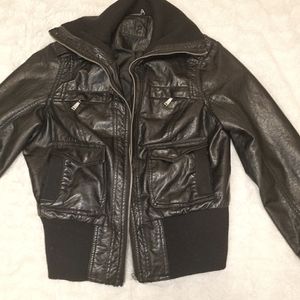 Faux Leather Biker Jacket